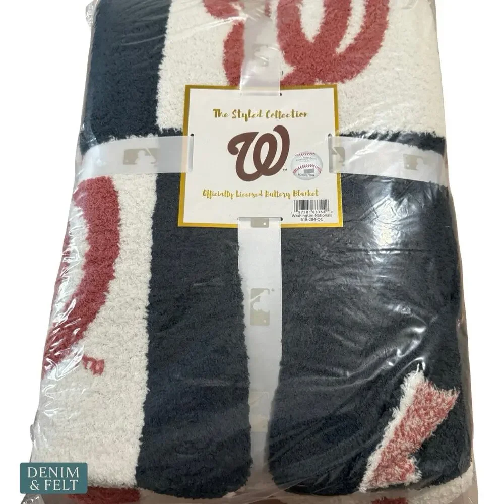 NEW The Styled Collection Washington‎ Nationals MLB Buttery Ombre Check Blanket